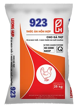 923S Thức ăn HH cho Gà thịt 22 ngày - xuất chuồng 19%