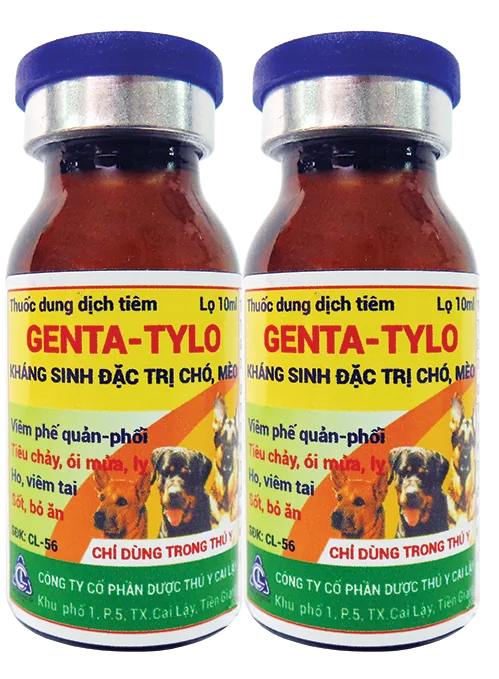 GENTA TYLO 10ml Thuốc dung dịch tiêm kháng sinh đặc trị chó mèo