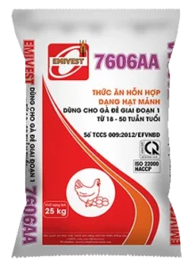 7606AA Thức ăn HH dùng cho Gà đẻ giai đoạn 1 từ 18 - 50 tuần 17,5%