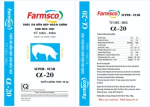 A20 Thức ăn HH heo thịt 15 - 30kg 17,8%