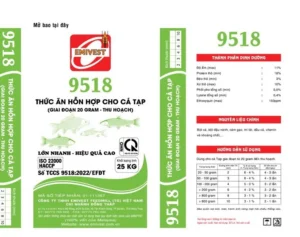 9518 Thức ăn HH cho cá tạp 10mm 18%