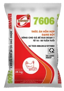 7606 Thức ăn HH dùng cho Gà đẻ giai đoạn 1 từ 18 - 50 tuần tuổi 17%